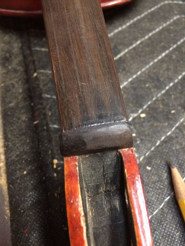 New ebony nut...in progress.