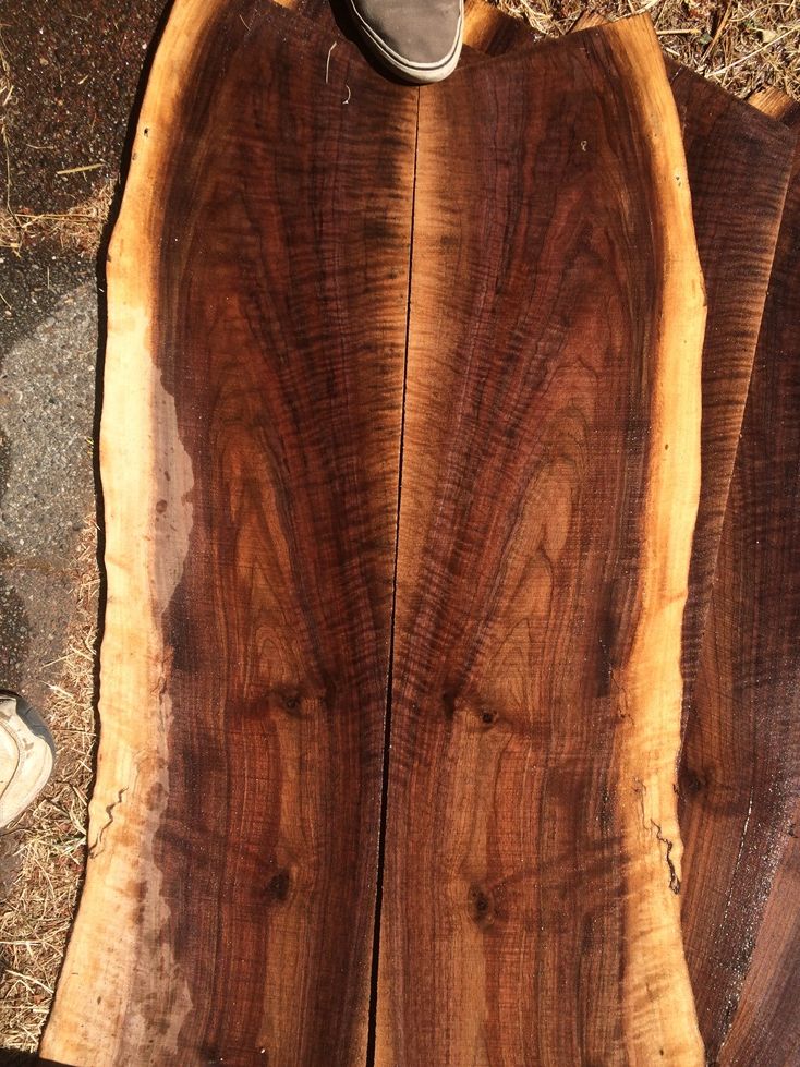 black walnut bookmatched guitar back