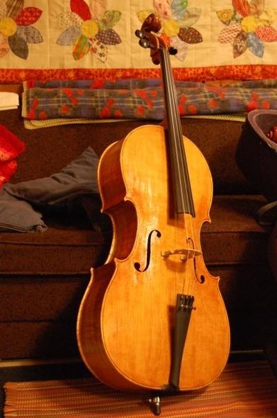 Completed Cello, modeled after the 1712 