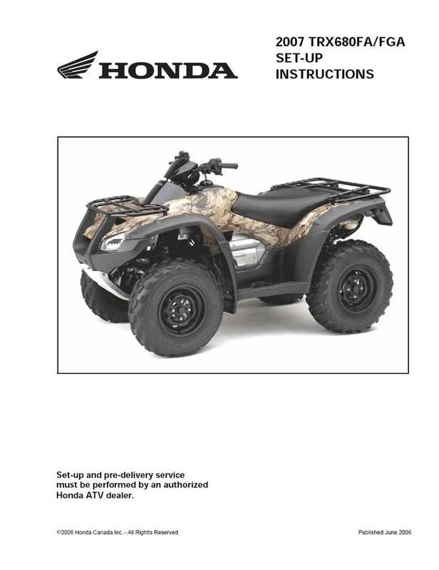 What does your dealer do to get your new Rincon ready? Honda Rincon Forum