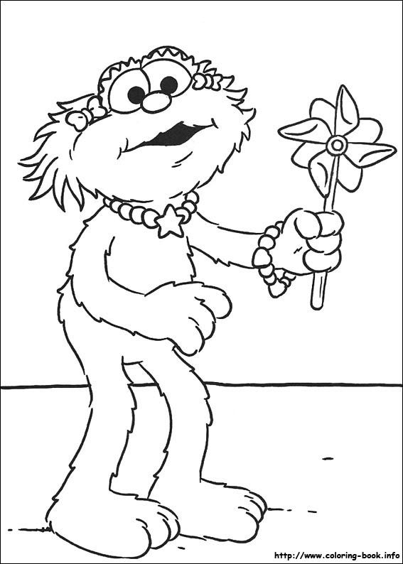 zoe from sesame street coloring pages - photo #7