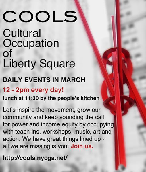 Cultural Occupation of Liberty Square (COOLS) - Flyer