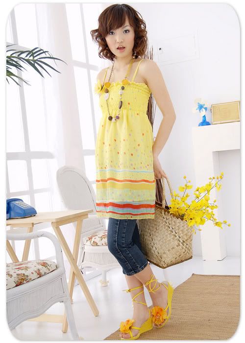 Yellow Tube Dress - D0006