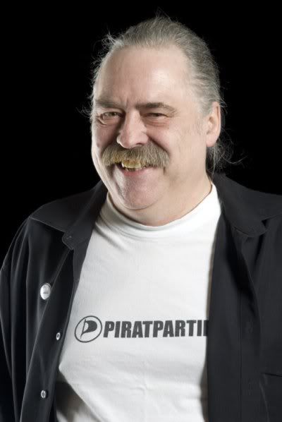 Björn Felten, 60+ och piratpartist sedan begynnelsen. Foto: Carl Johan Rehbinder