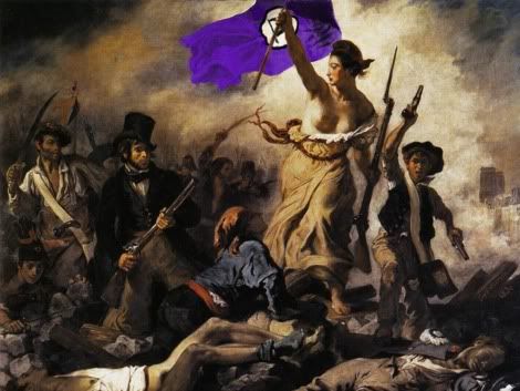 The Pirate revolution - Freedom, Integrity & Peer2Peership. Bild: Qeruiem (http://fullmentalstraightjacket.wordpress.com/)