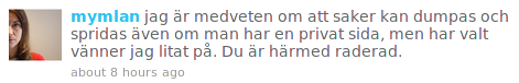 Mymlan talar från hjärtat (3/6). Bild: Twitter