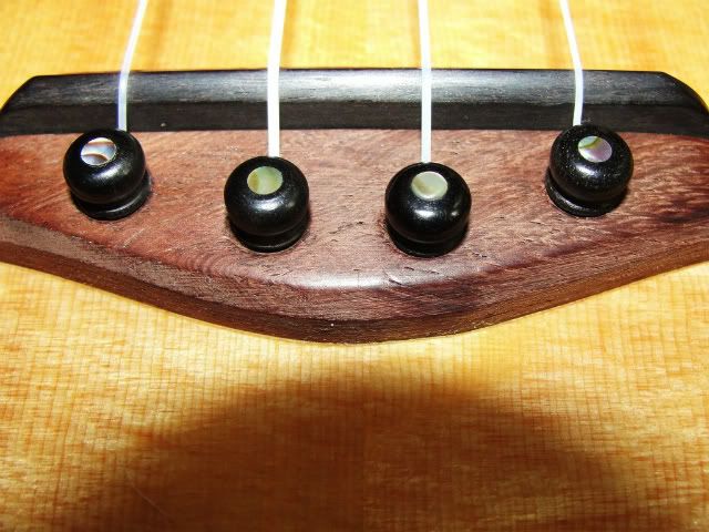 Brown Unslotted Jazz Guitar Bridge Solid Wood String Instrument Part