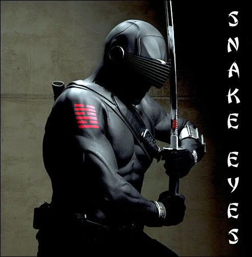  released some publicity photos of Ray Park in his Snake Eyes costume