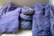 Lavender-blue swirl alpaca sock blend batt