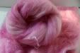 Pink luxury alpaca blend batt