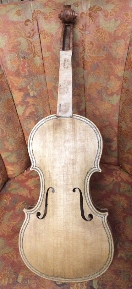 Five-String Fiddle front view with sealer