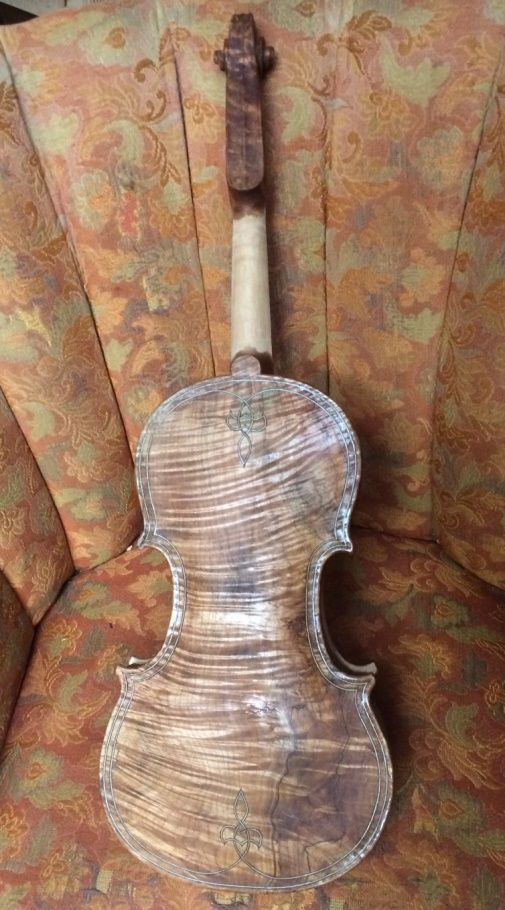 Five-String Fiddle back with sealer