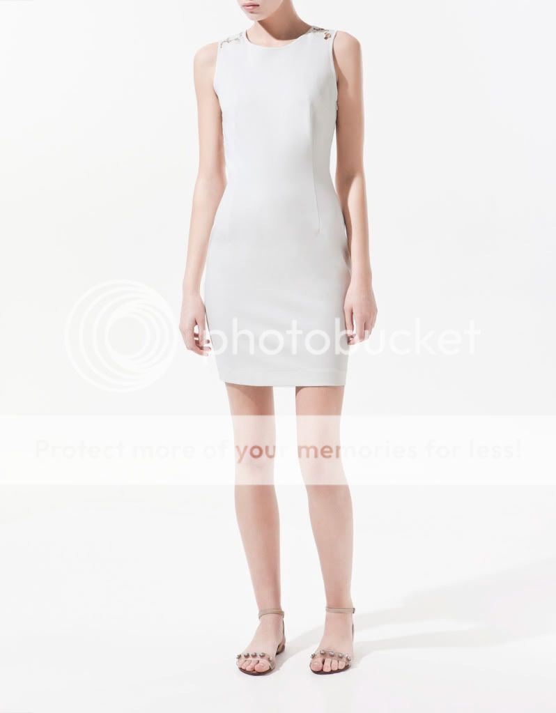 Auth. ZARA WOMAN Summer 2012 collection DRESS WITH GUIPURE LACE BACK 