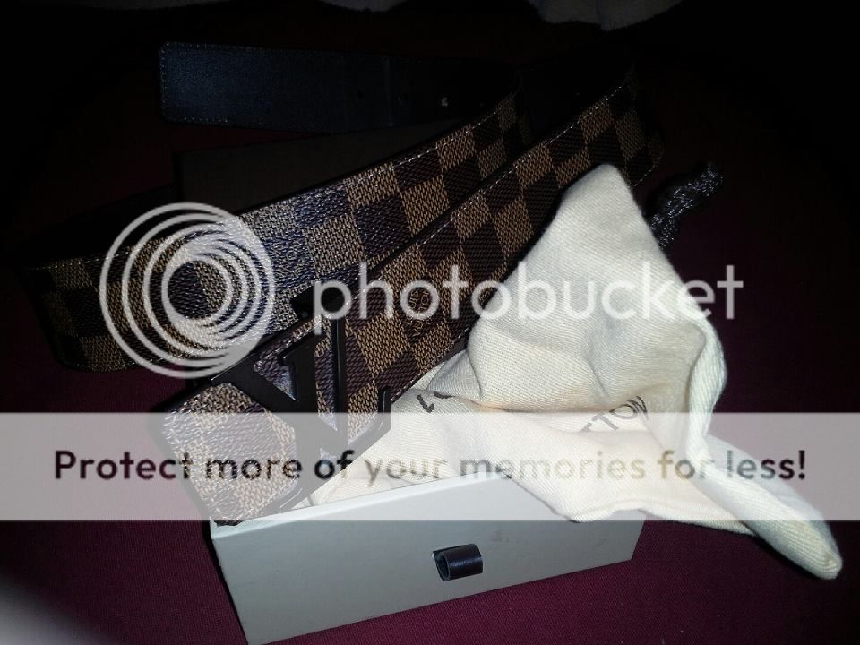 Louis Vuitton Brown Damier Louis Vuitton belt size 95 | Styleforum